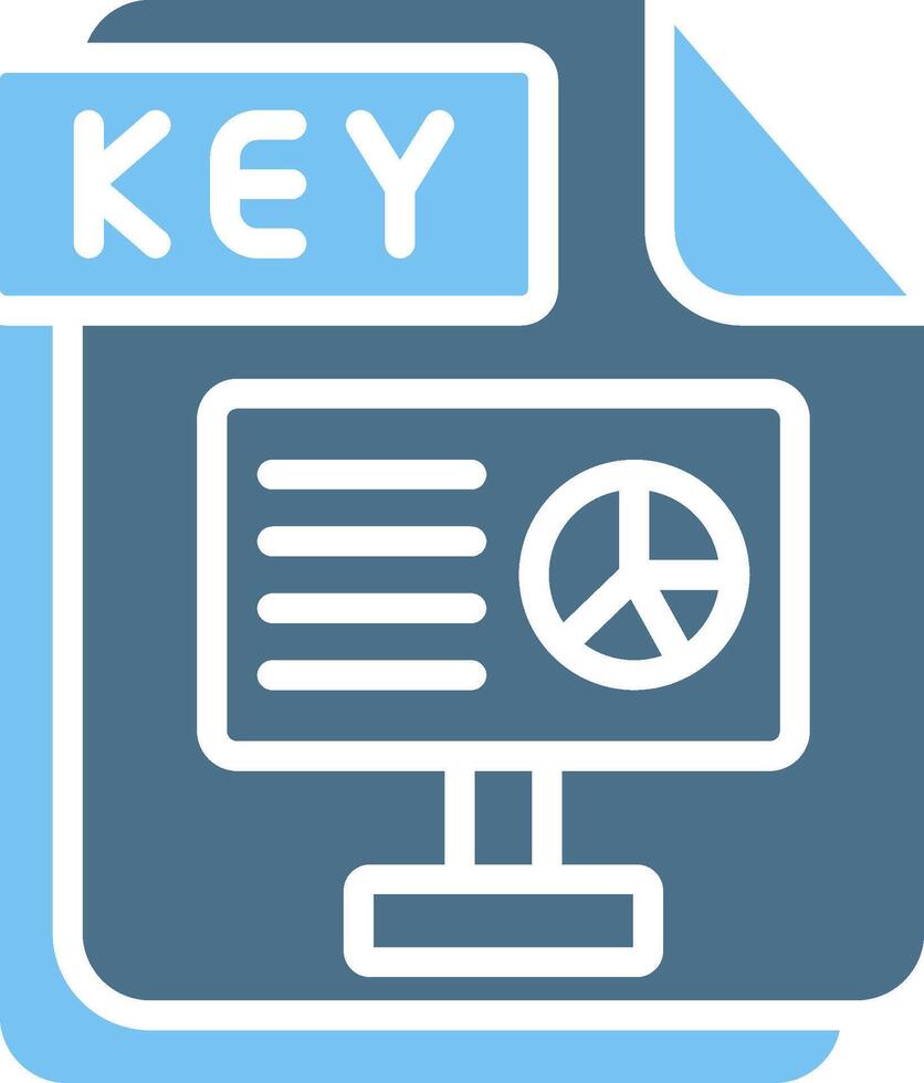 KEY Glyph Two Color Icon Design vector