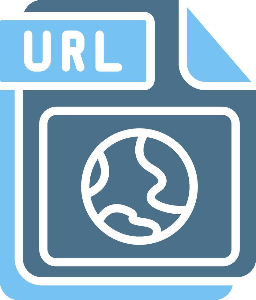URL Glyph Two Color Icon Design vector