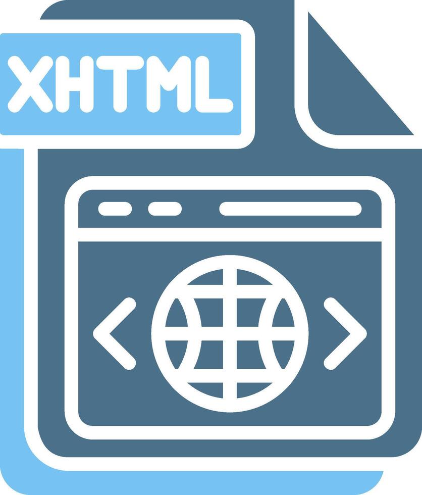 XHTML Glyph Two Color Icon Design vector
