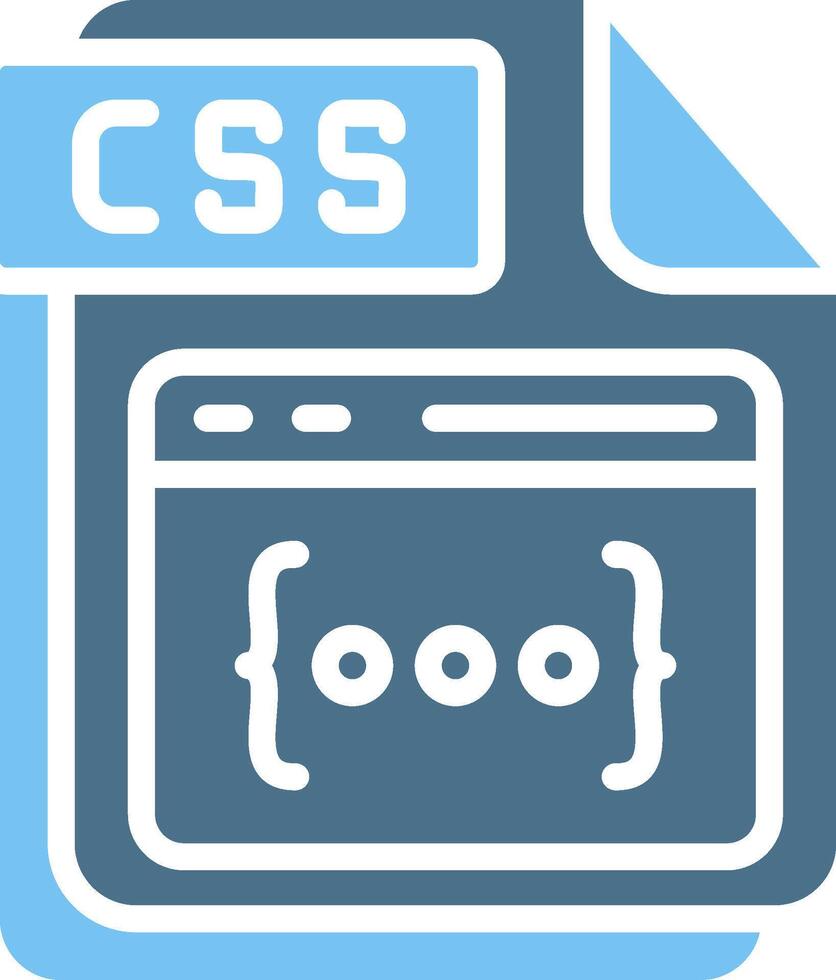 css glifo dos color icono diseño vector