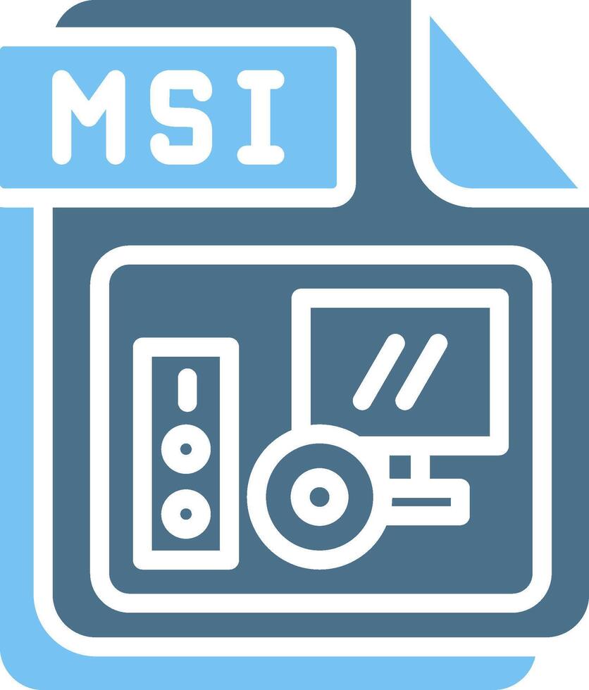 MSI Glyph Two Color Icon Design vector