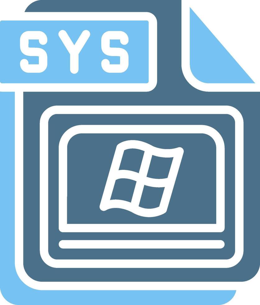 SYS Glyph Two Color Icon Design vector