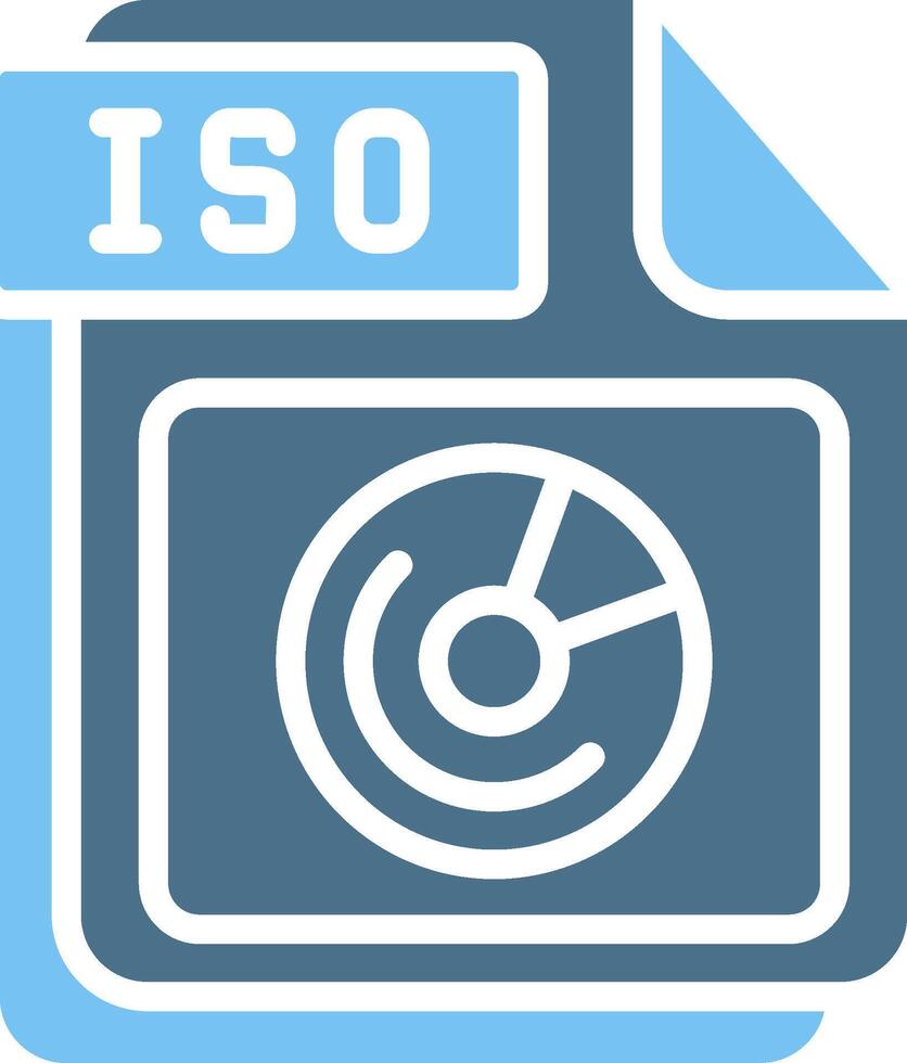 ISO Glyph Two Color Icon Design vector