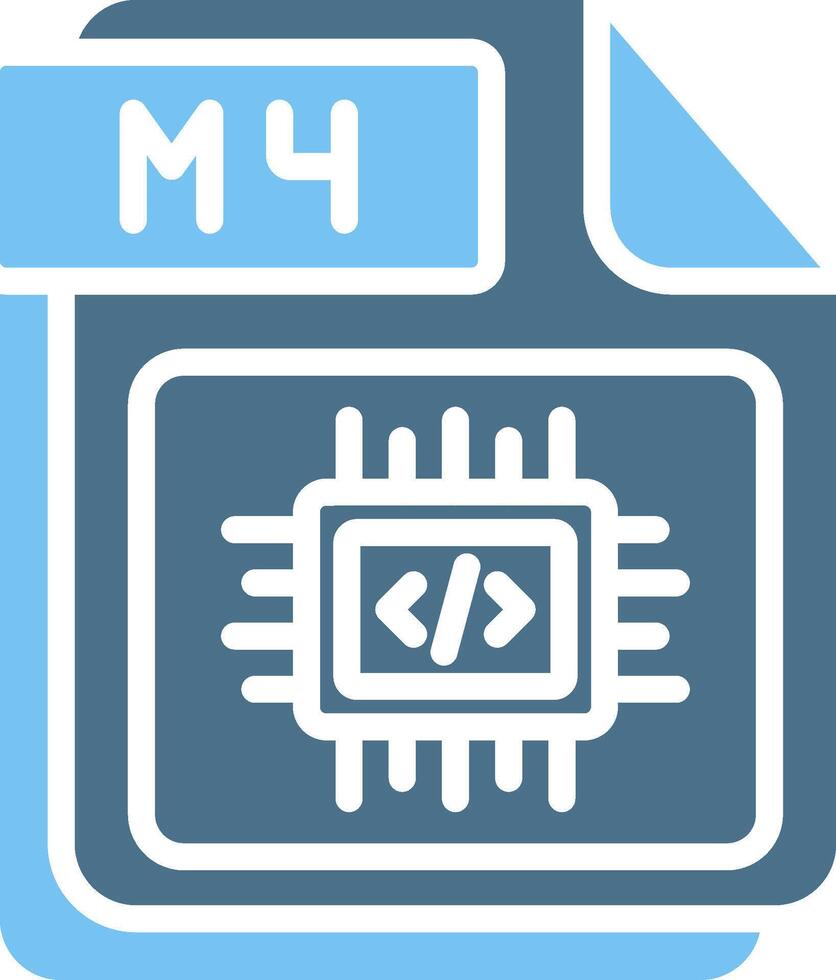 M4 Glyph Two Color Icon Design vector
