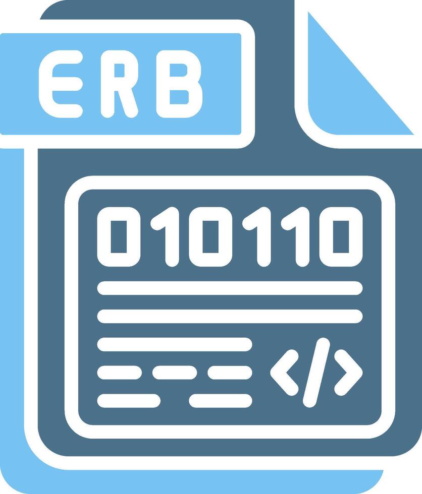 ERB Glyph Two Color Icon Design vector