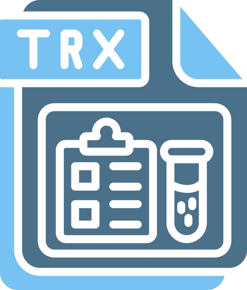 TRX Glyph Two Color Icon Design vector