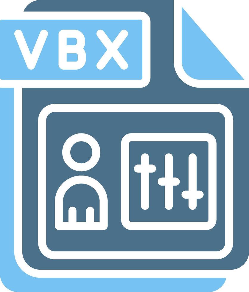 VBX Glyph Two Color Icon Design vector