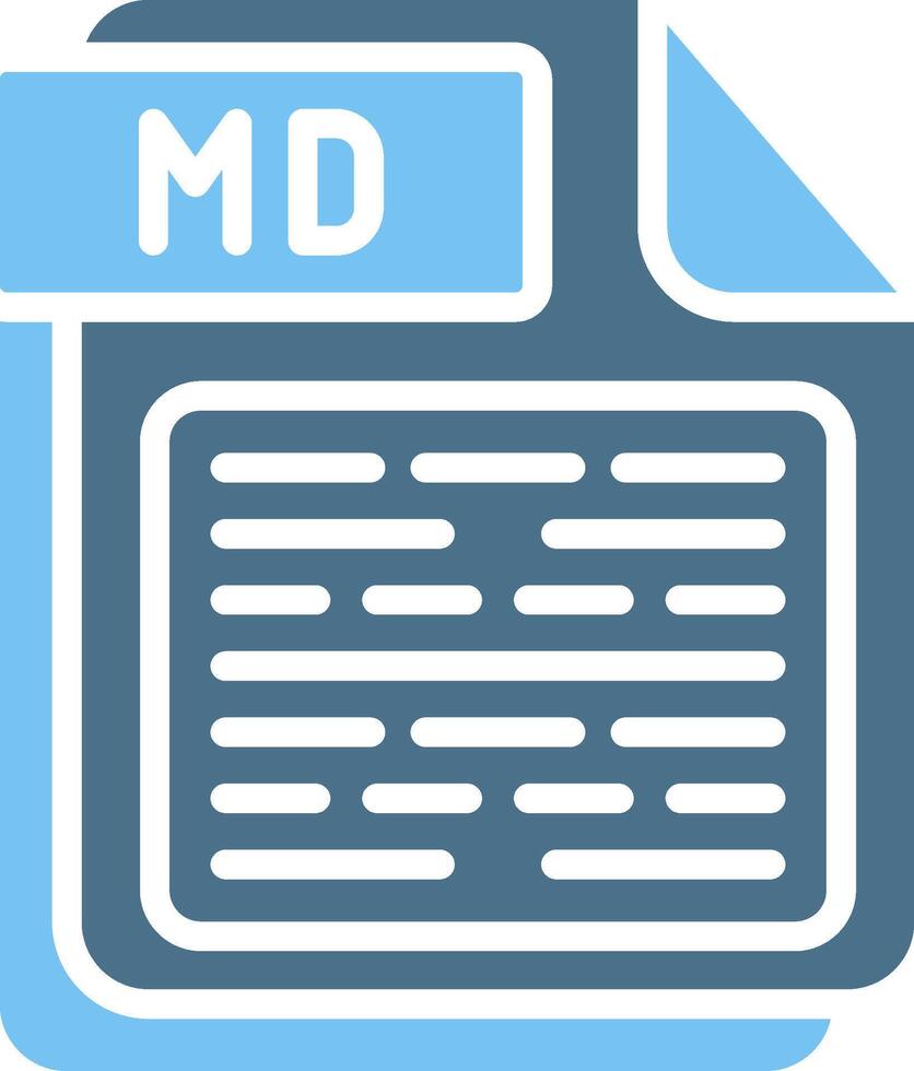 MD Glyph Two Color Icon Design vector