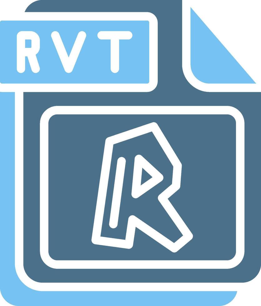 RVT Glyph Two Color Icon Design vector