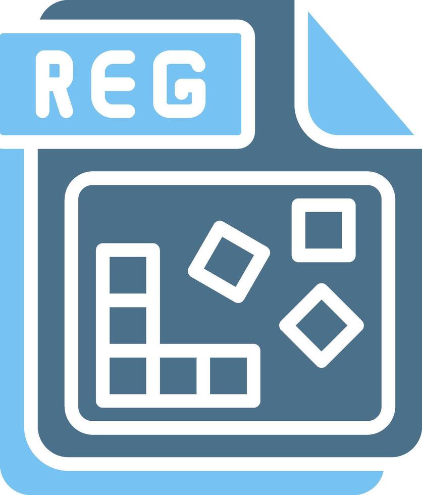 REG Glyph Two Color Icon Design vector
