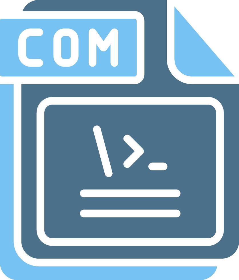 COM Glyph Two Color Icon Design vector