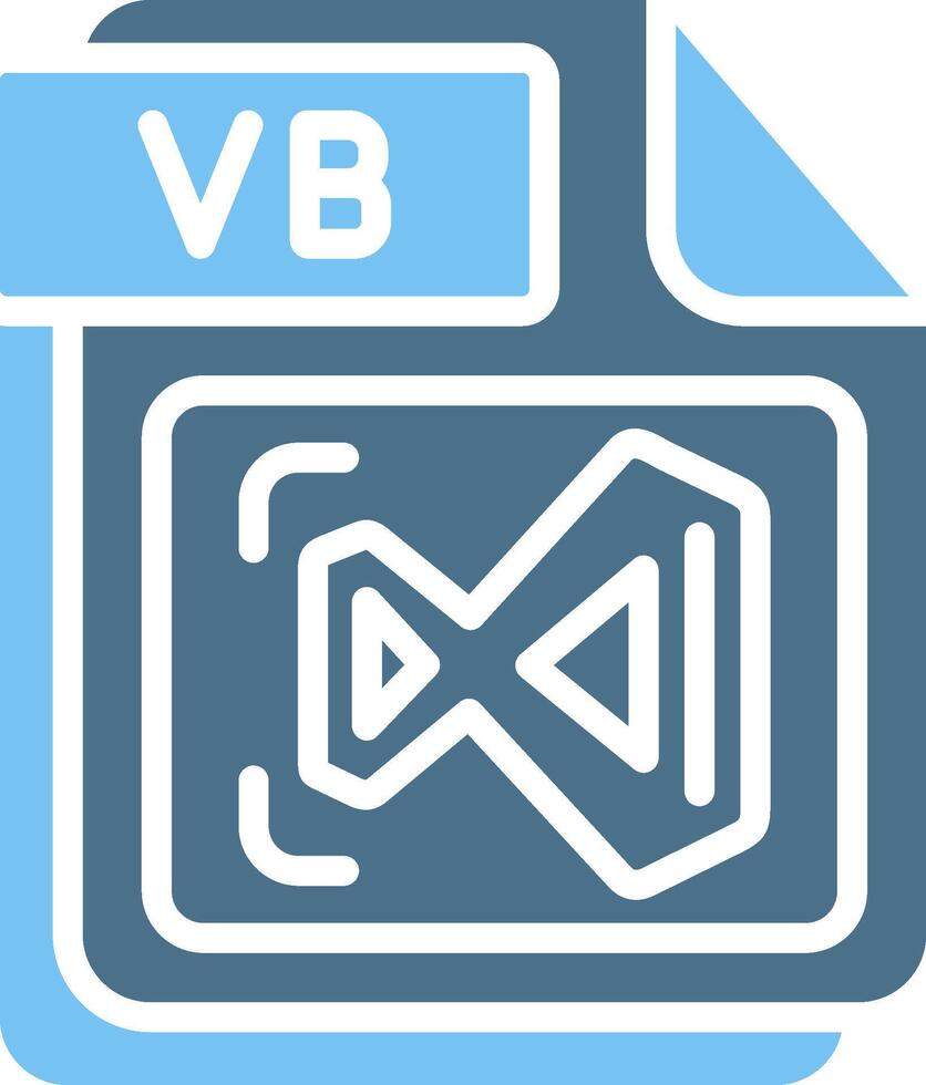 VB Glyph Two Color Icon Design vector