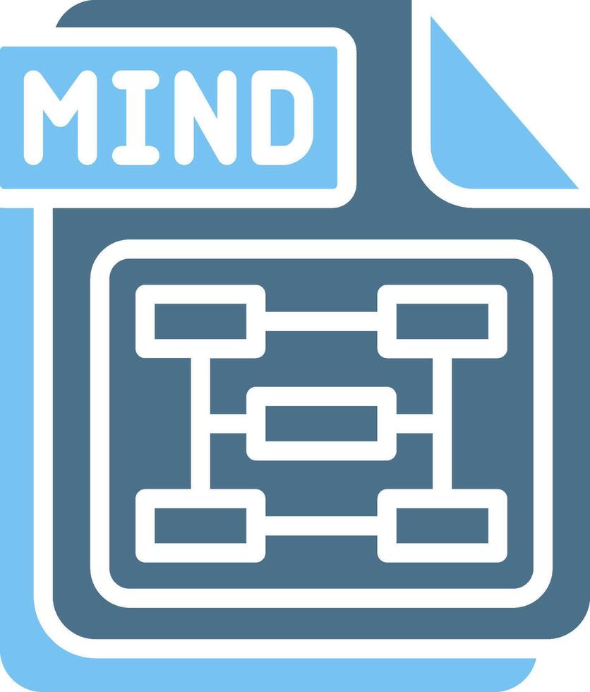 MIND Glyph Two Color Icon Design vector