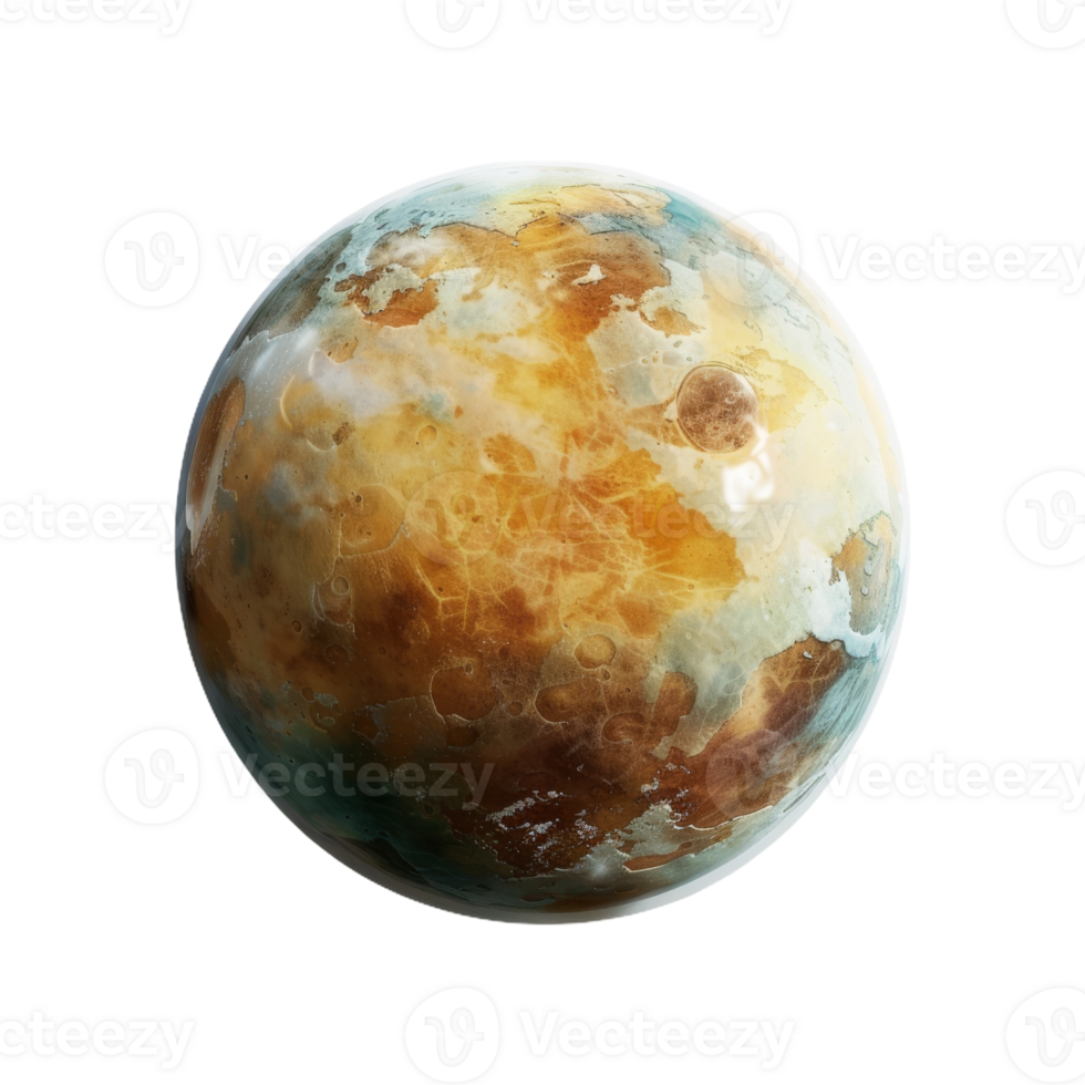Cosmic planet in galaxy. Fantasy space planet png