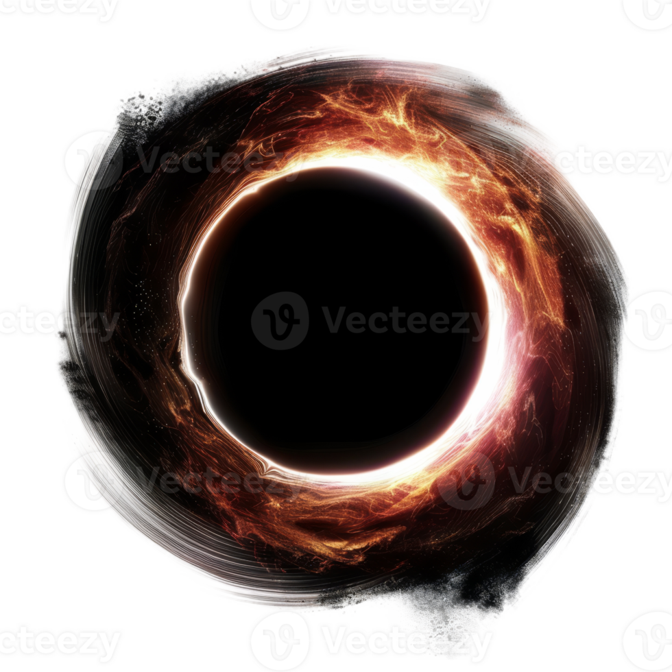 Stunning Cosmic Artwork Depicting a Solar Eclipse With Fiery Corona png
