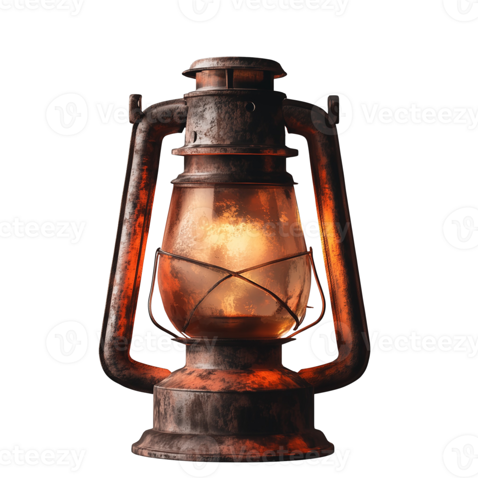 Vintage Oil Lantern on Transparent Background png