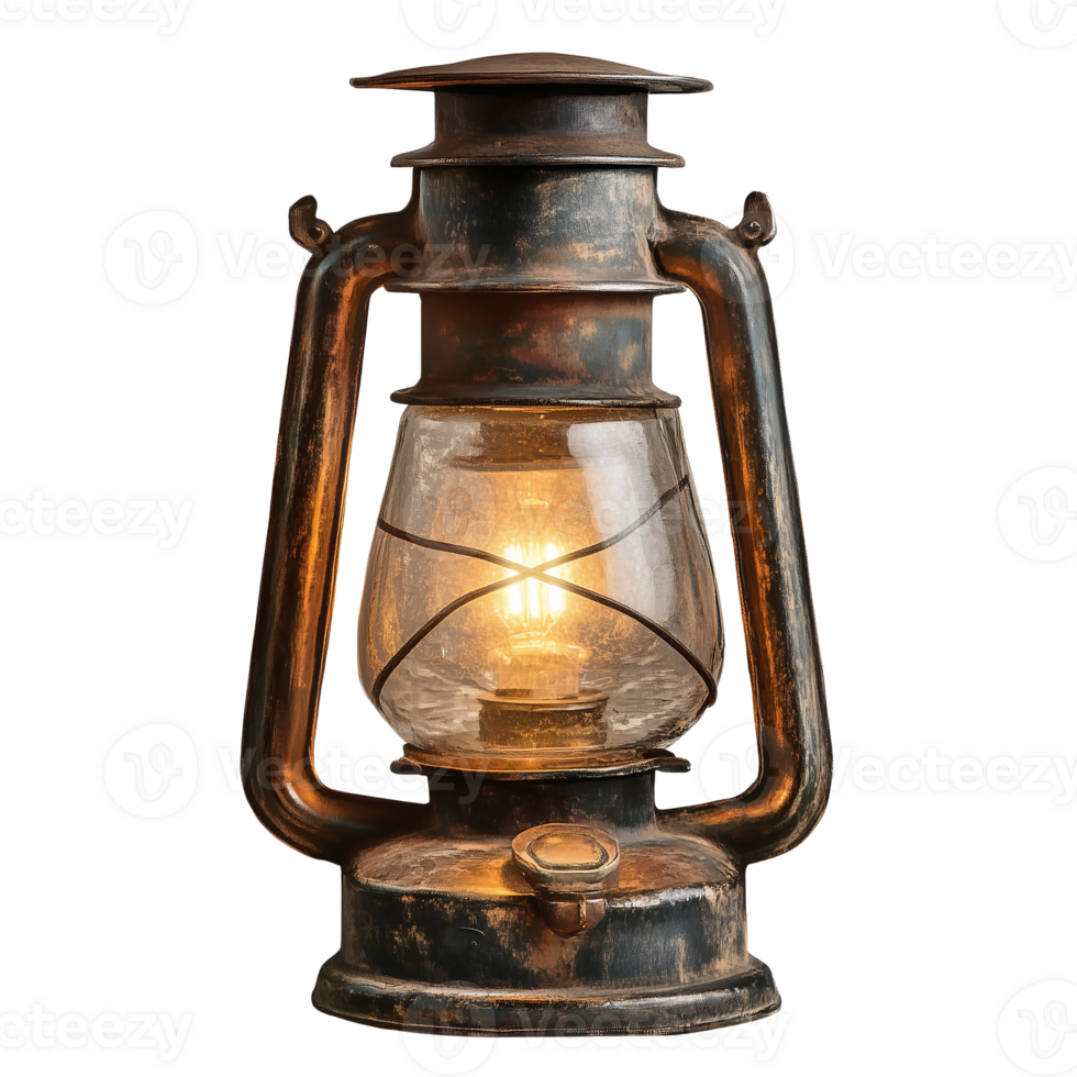 Old Oil Lantern with Transparent Background png