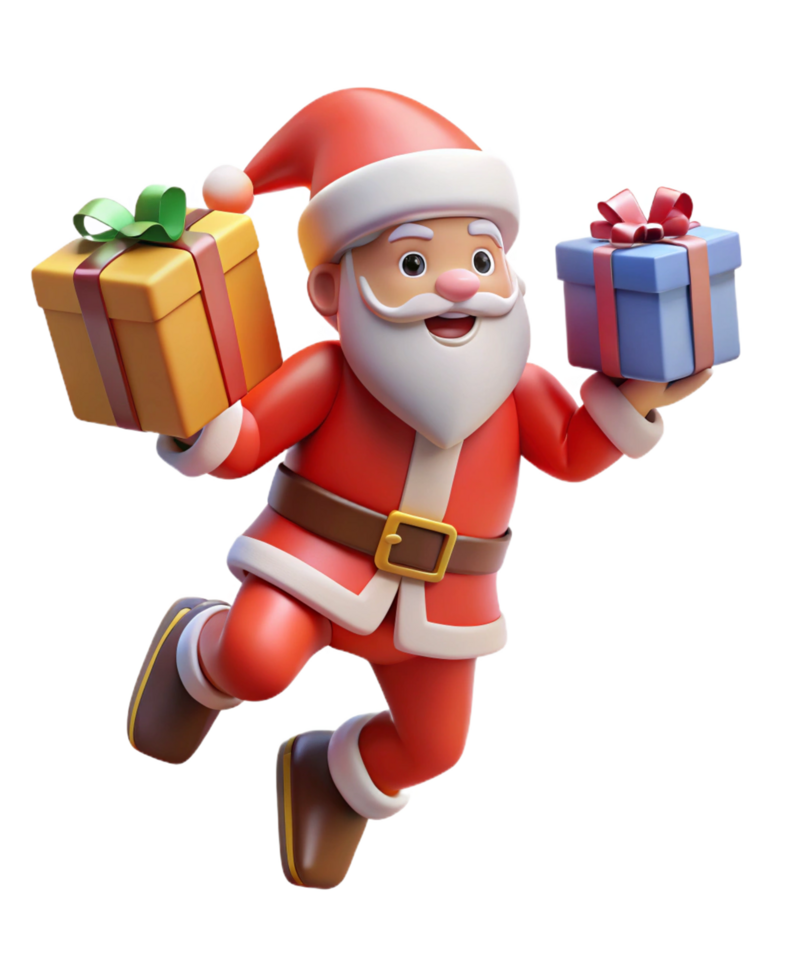 Santa Magical Gift Delivery in the Sky png