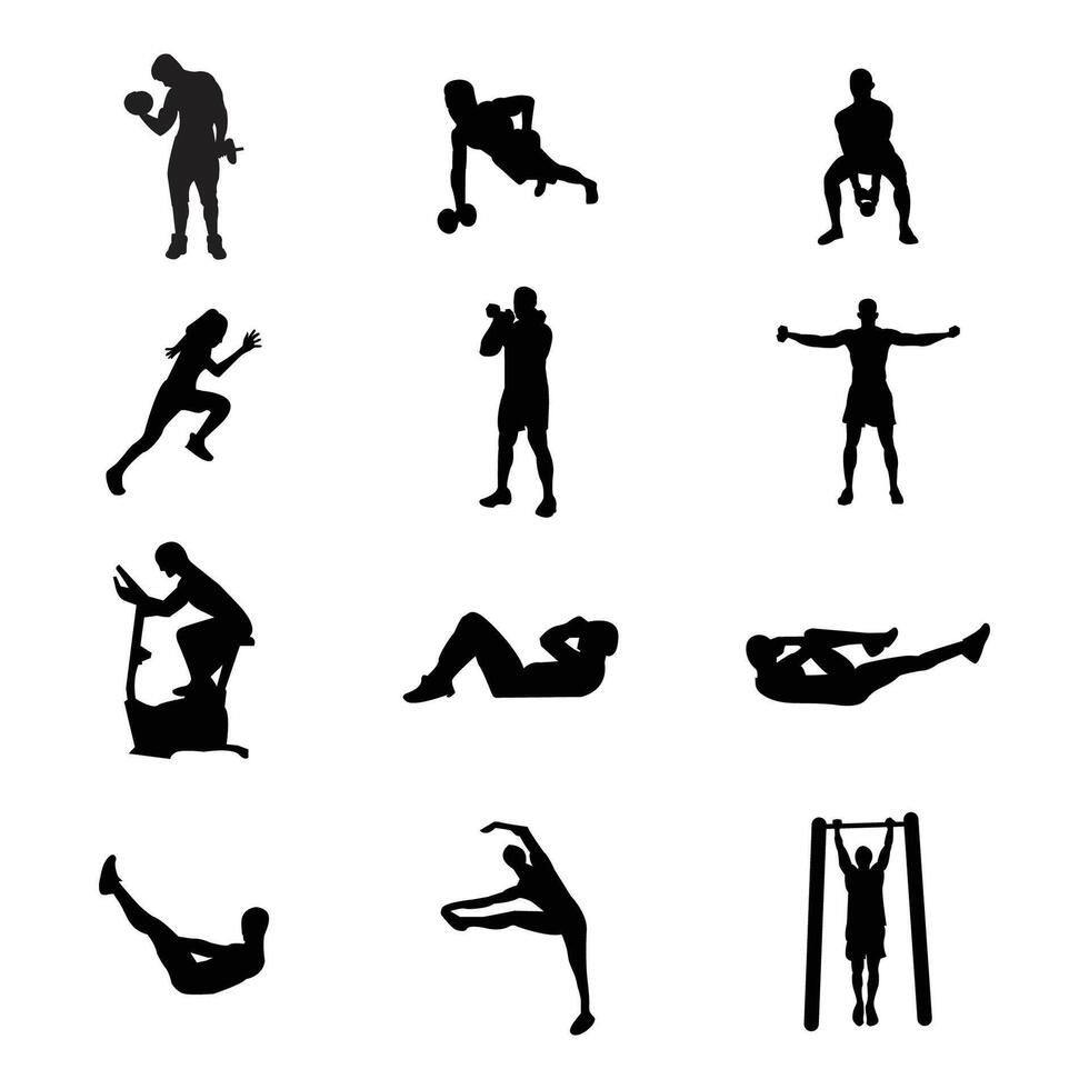 Exercising relaxation professional occupation illustration vector