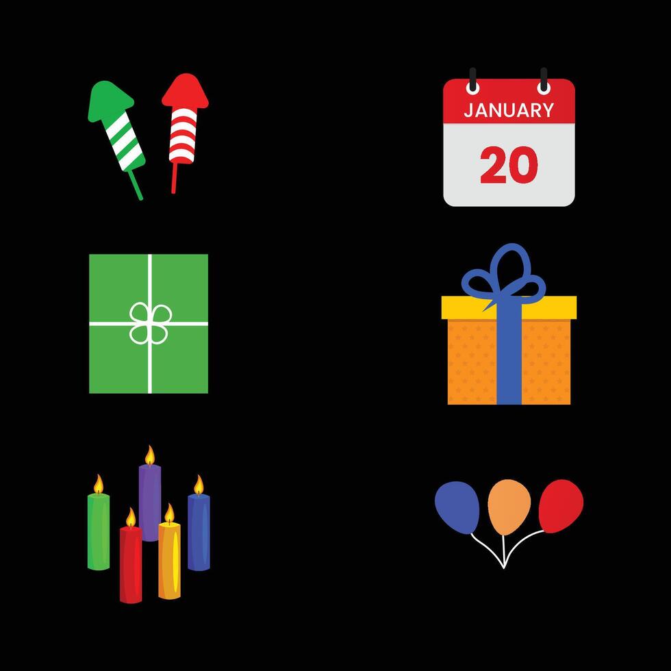Celebration element collection design style vector
