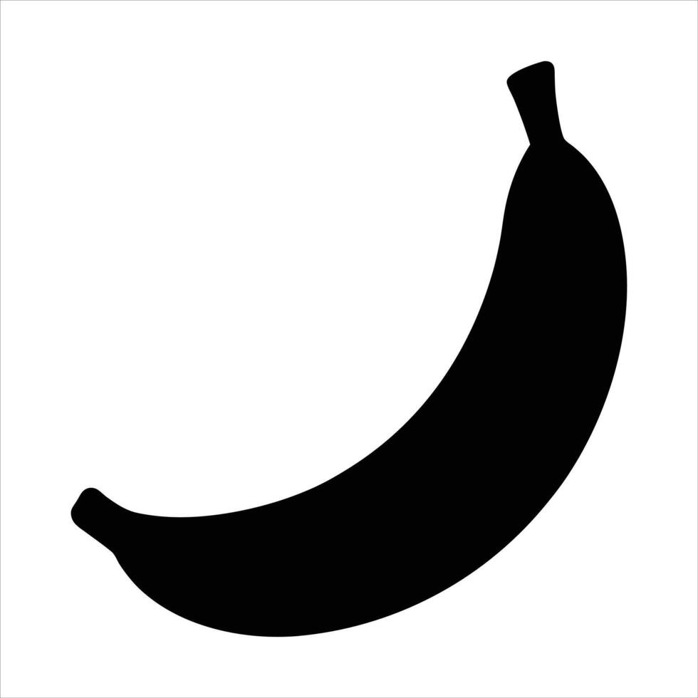 Illustration of a Black Banana Silhouette vector