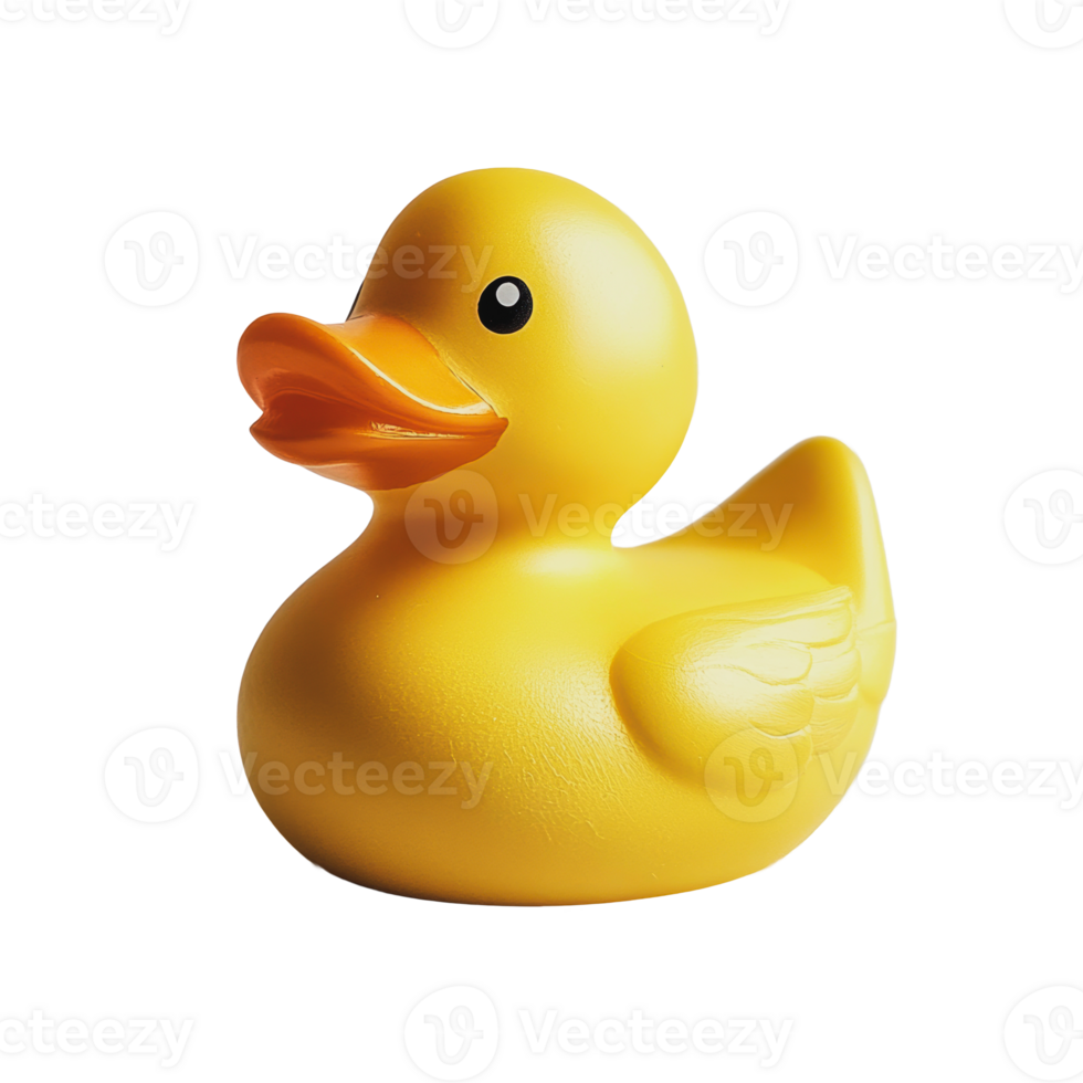 Rubber duck on a white background png