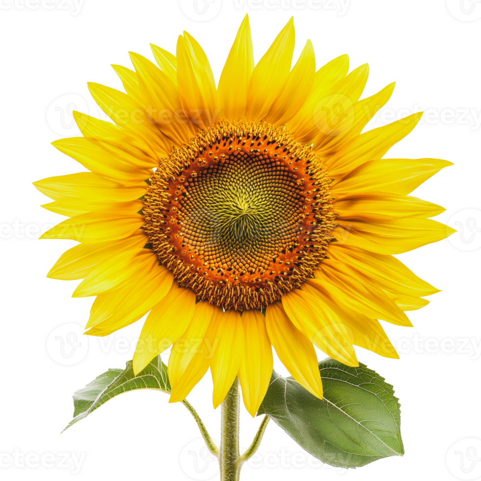 Bright sunflower in full bloom under sunlight png