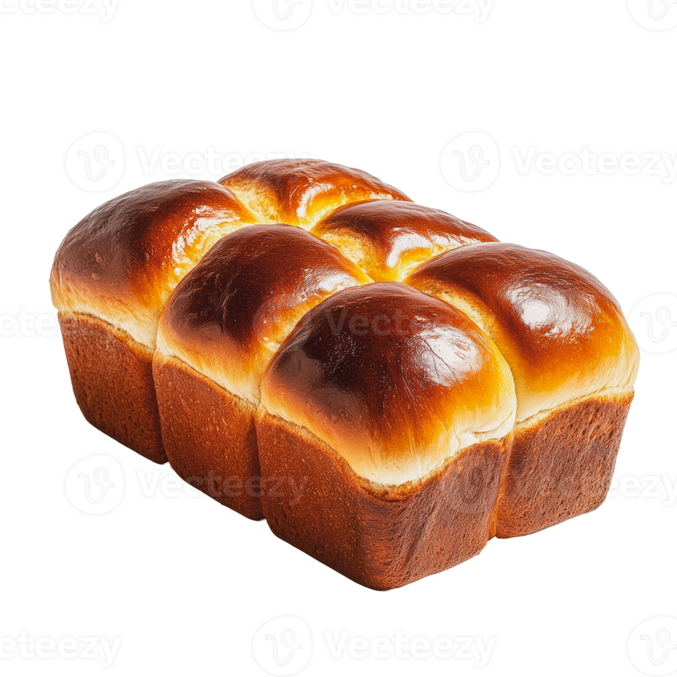 Freshly baked golden brioche bread cooling on a kitchen counter, showcasing a soft texture and rich color png