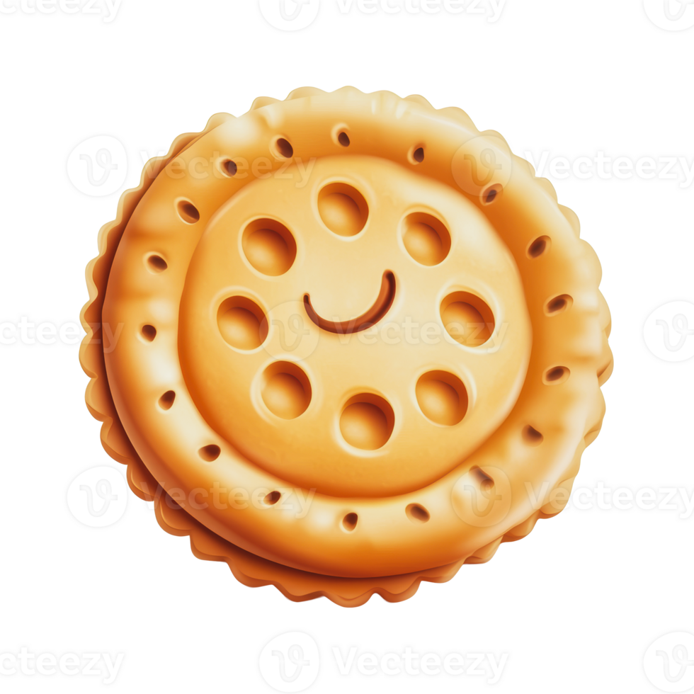 Smiley cookie on white background png