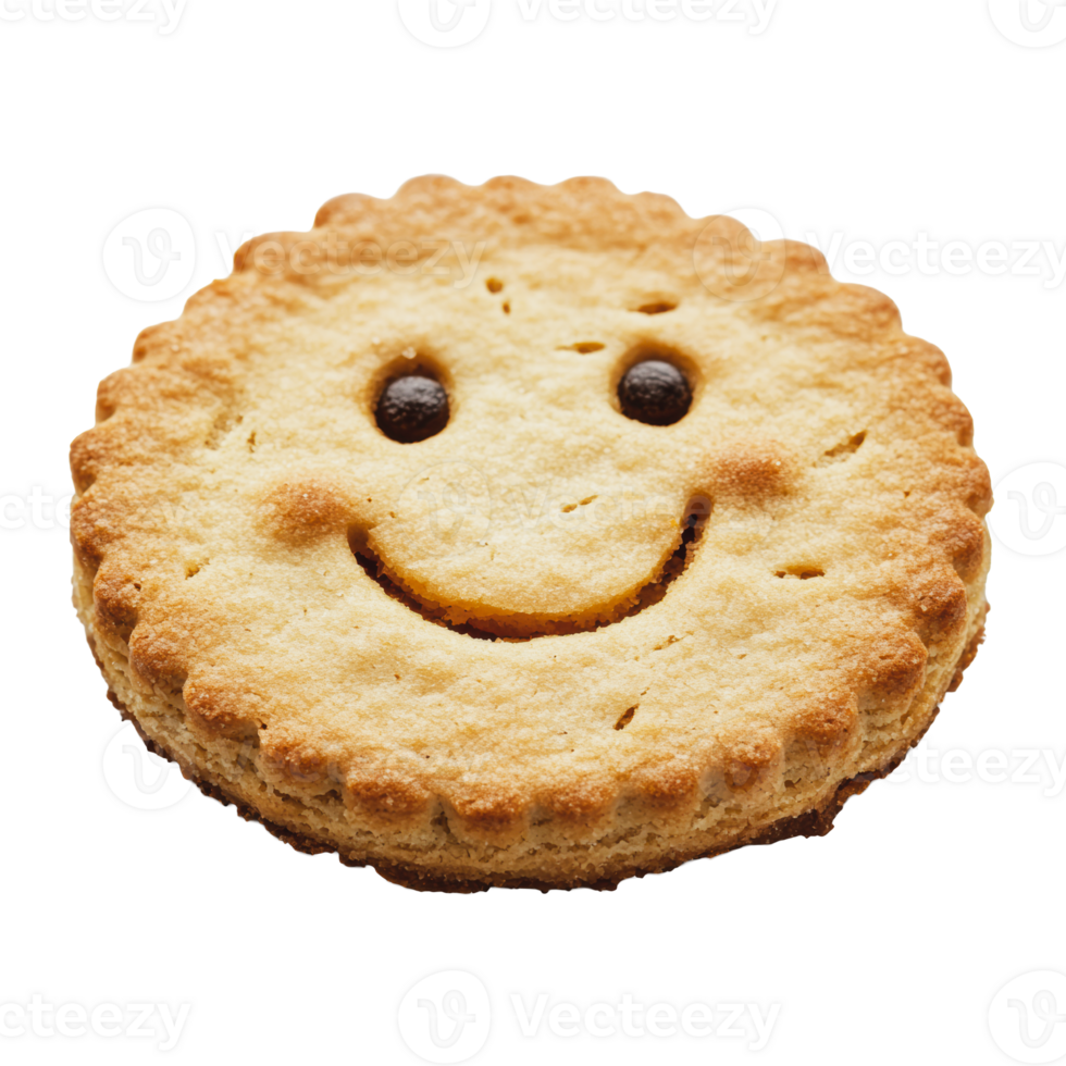 Smiling biscuit on a white background png