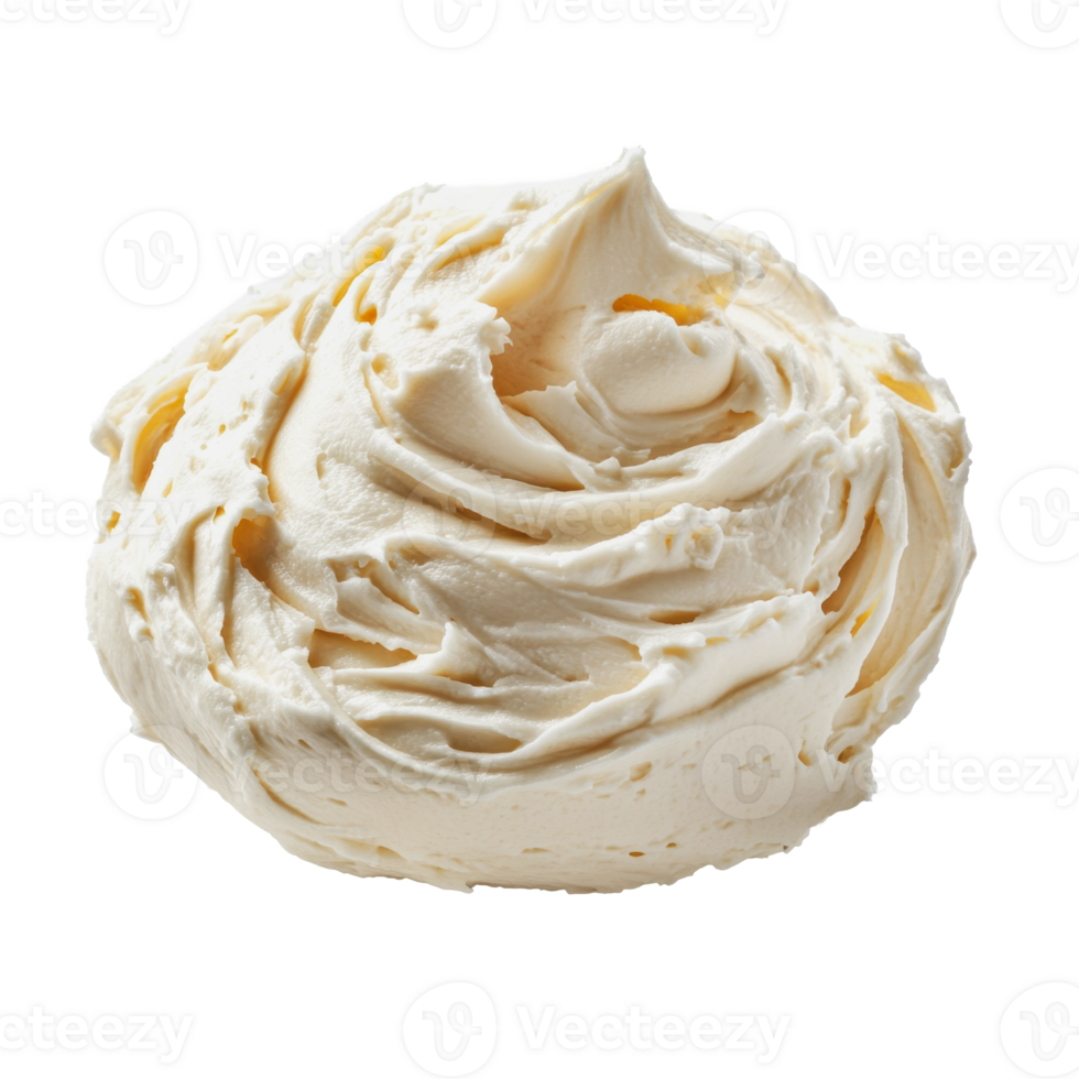 Creamy frosting swirl on a white background png