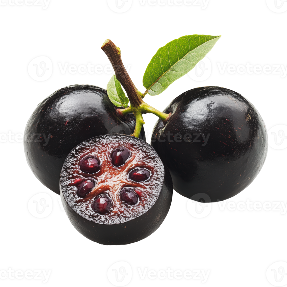 Black sapote fruit on a white background png
