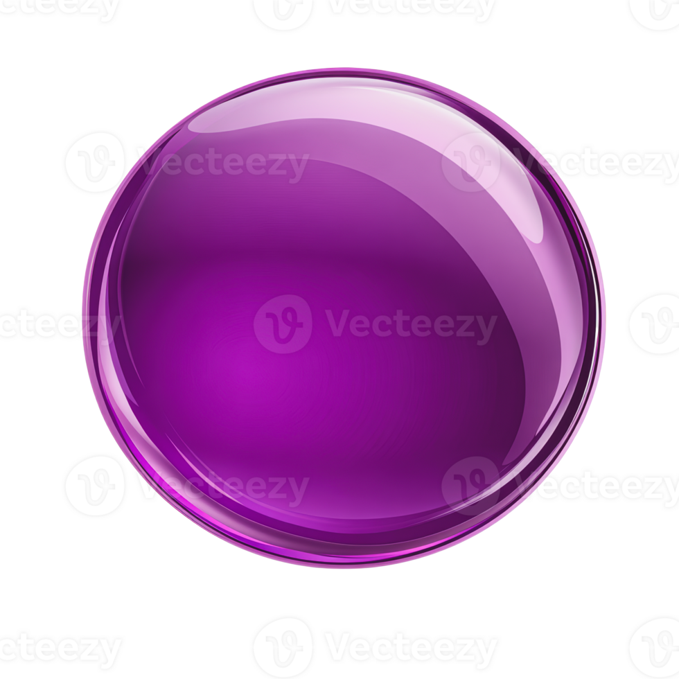 Purple glossy sphere on a white background png
