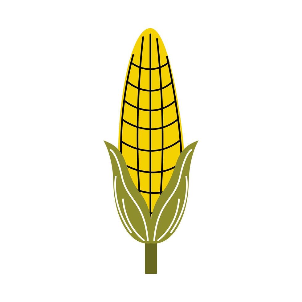 Corn Cartoon Illustration vector