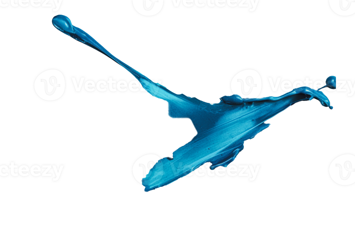 Bright blue paint splash on a white background capturing motion and creativity png