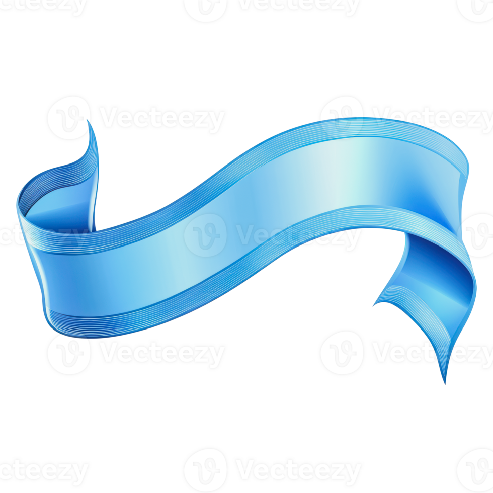 Blue ribbon on white background png