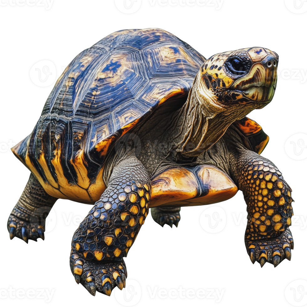 A tortoise walking on a white background png