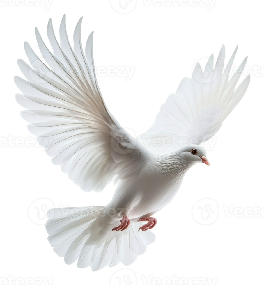 Dove flying against a plain backdrop png
