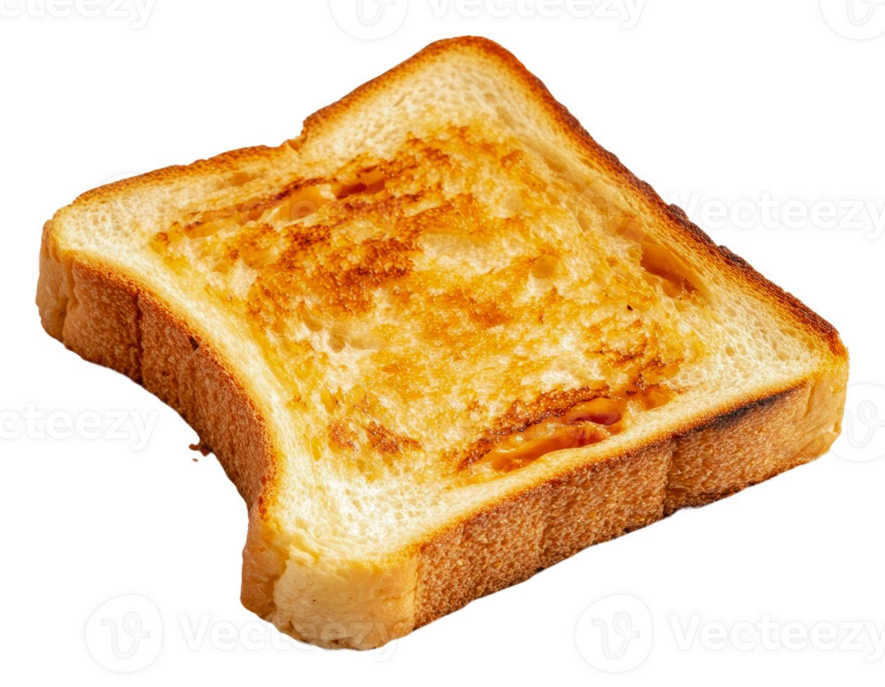 Toasted bread slice on white background png