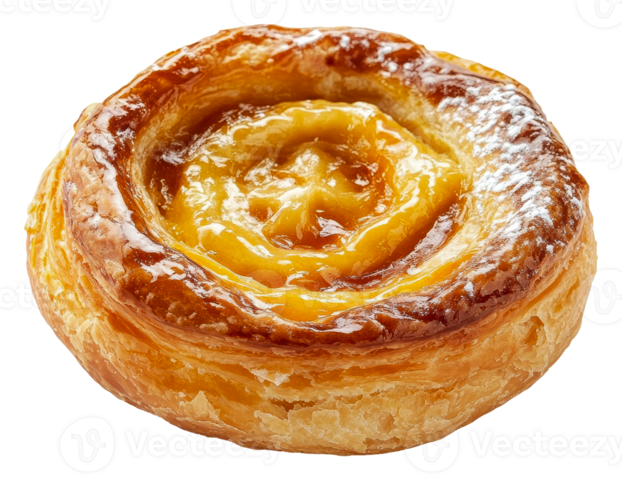 Pastry with creamy filling on display png