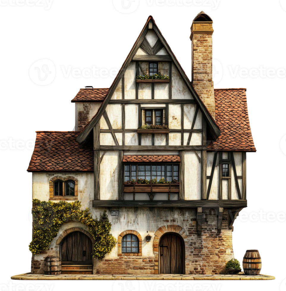 Charming half-timbered home in a quiet village png