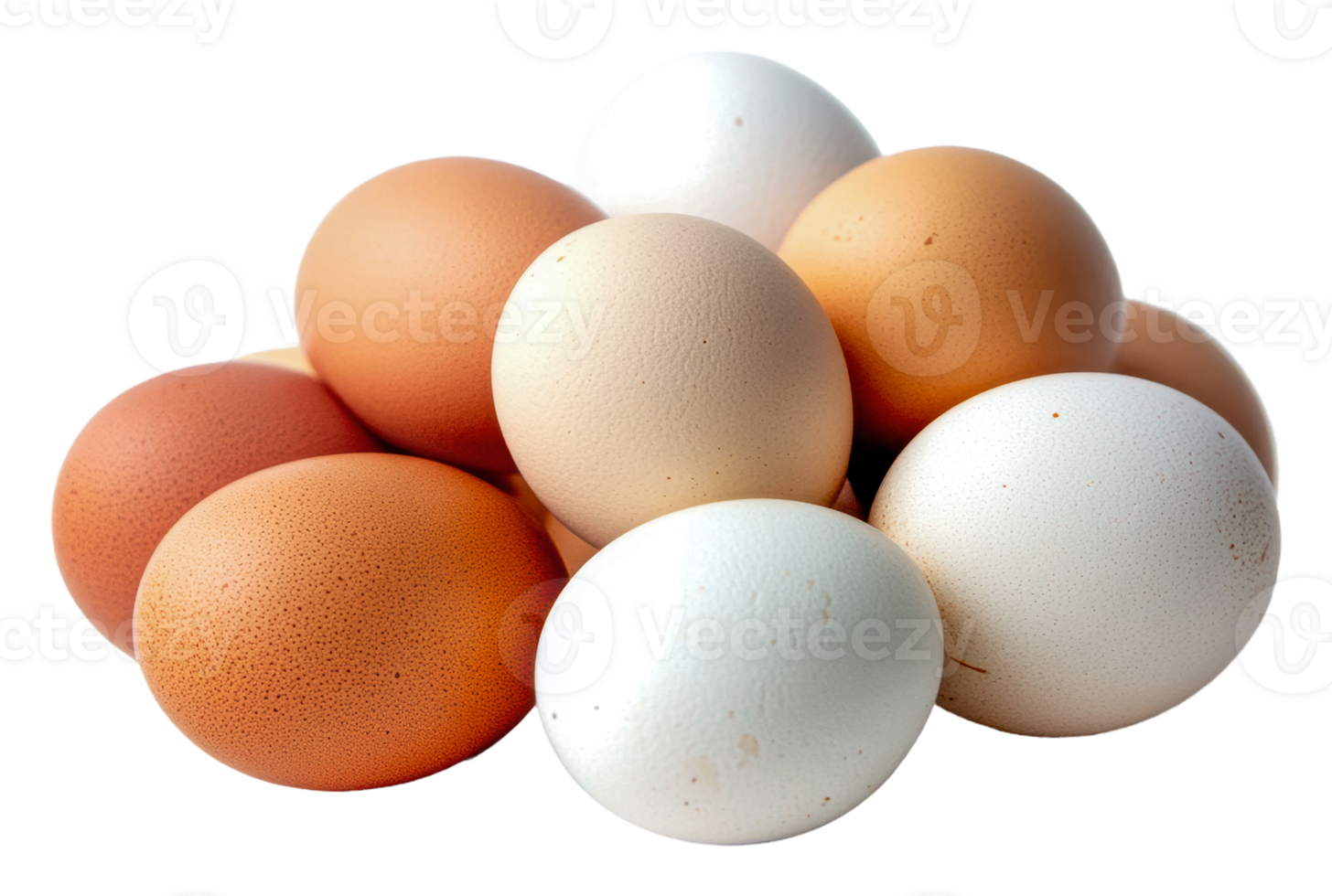 A collection of eggs in various colors and sizes png