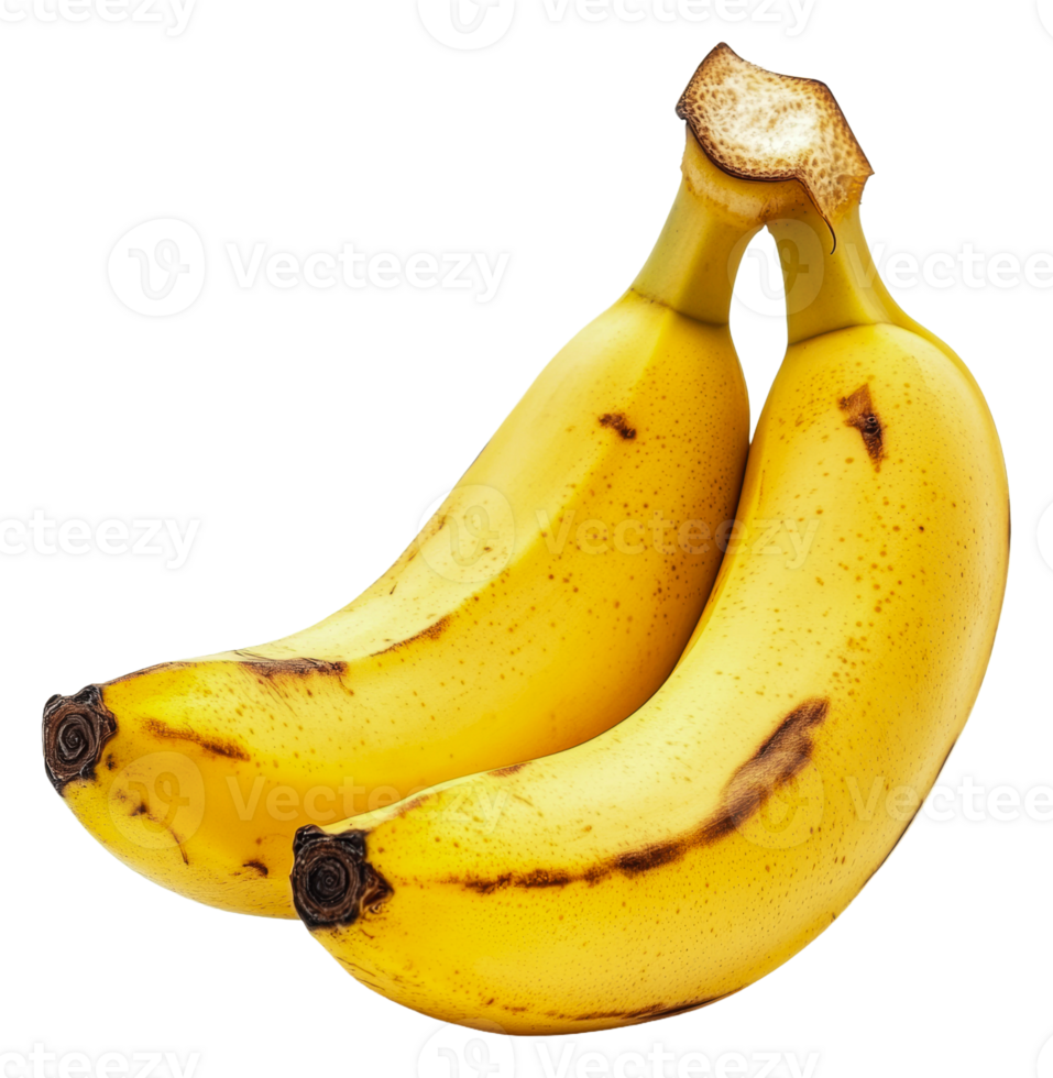 Fresh ripe bananas displaying vibrant yellow color png