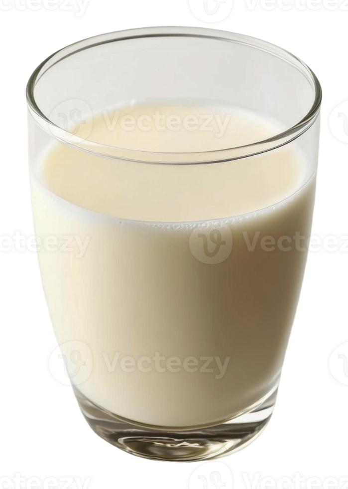 Creamy beverage in a clear glass on a table png