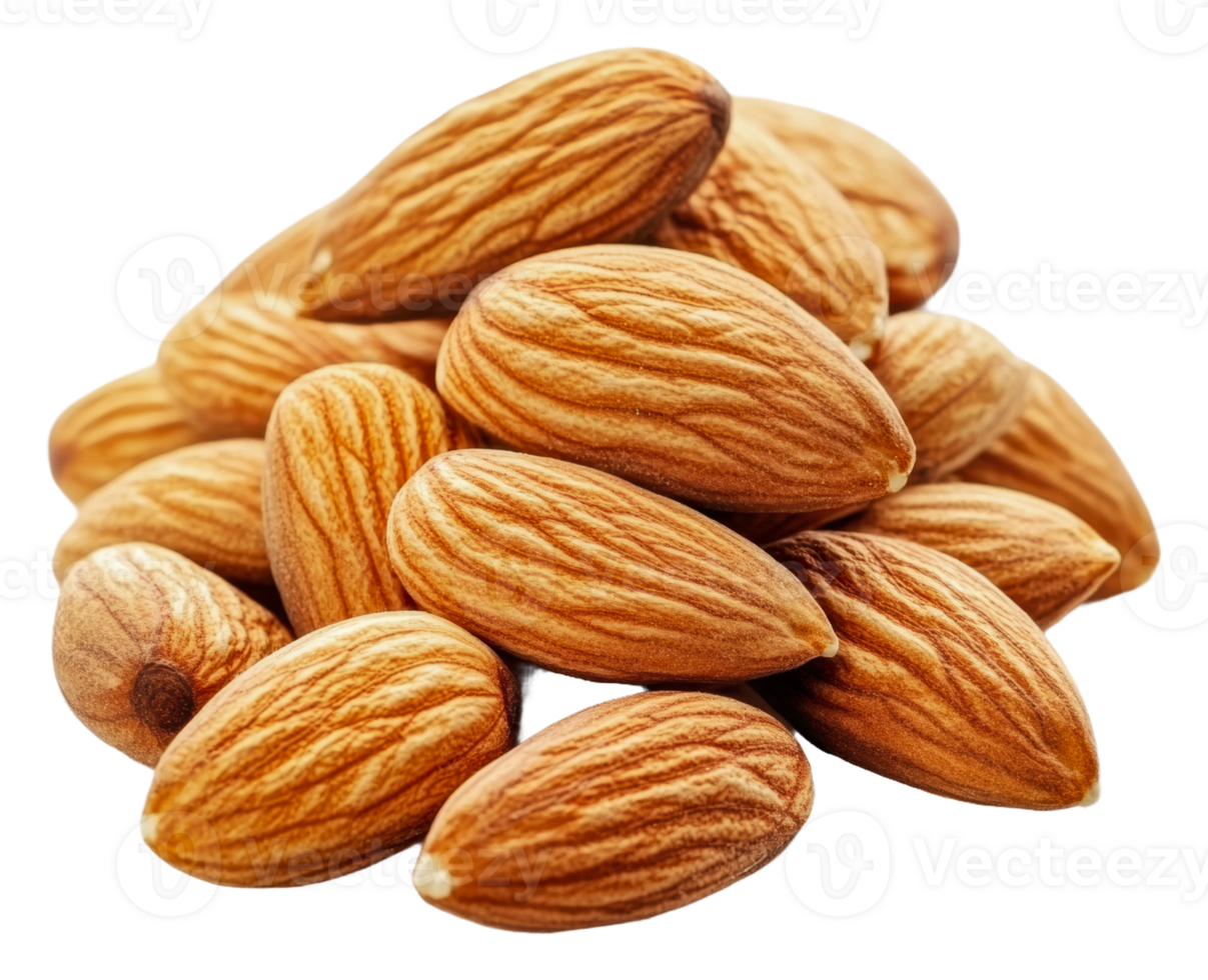Daylight almonds on a white surface png