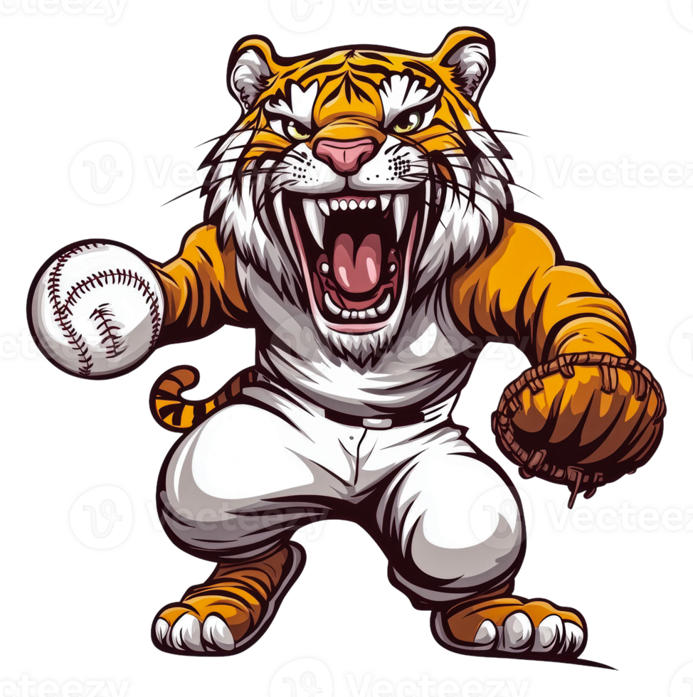 Tiger prepped to pitch in practice png