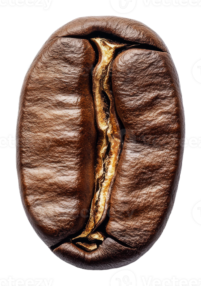 Close-up of textured roasted coffee bean png