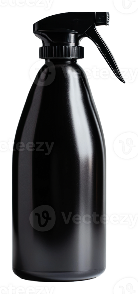 Black spray bottle for cleaning and gardening png