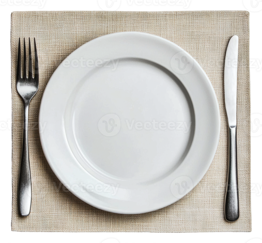 Simple table setting with a place for a meal png
