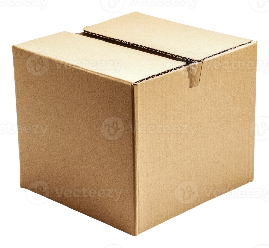 Cardboard box on white background png